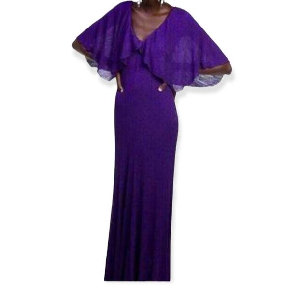 Zara Womens Metallic Shimmer Purple Long Maxi Knit Dress Size M and Large - Picture 1 of 12